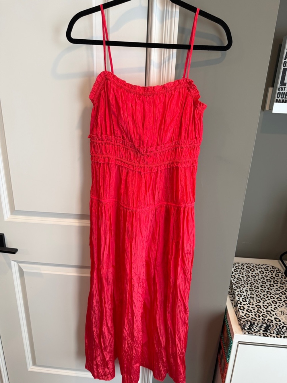 J. Crew Hot Pink Spaghetti-Strap Maxi Dress